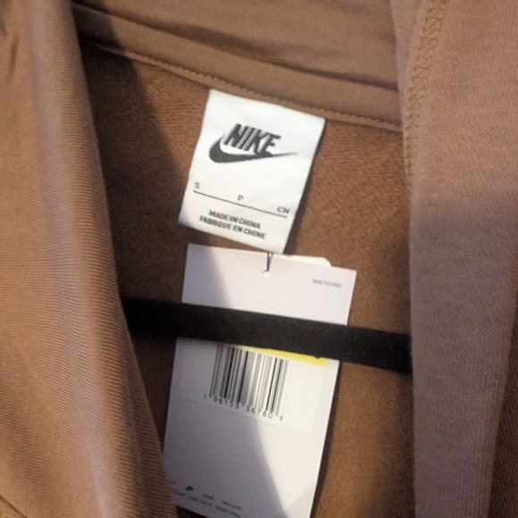 Nike Women's Club Hoodie Tan, Small - Picture 5 of 7